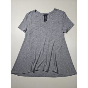 Chelsea & Theodore Women's Grey Tunic Top Closet Staple Basic Casual Size M